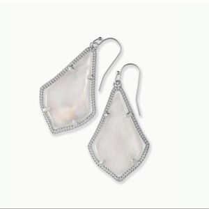Kendra Scott Alex Silver Drop Earrings, Grey
